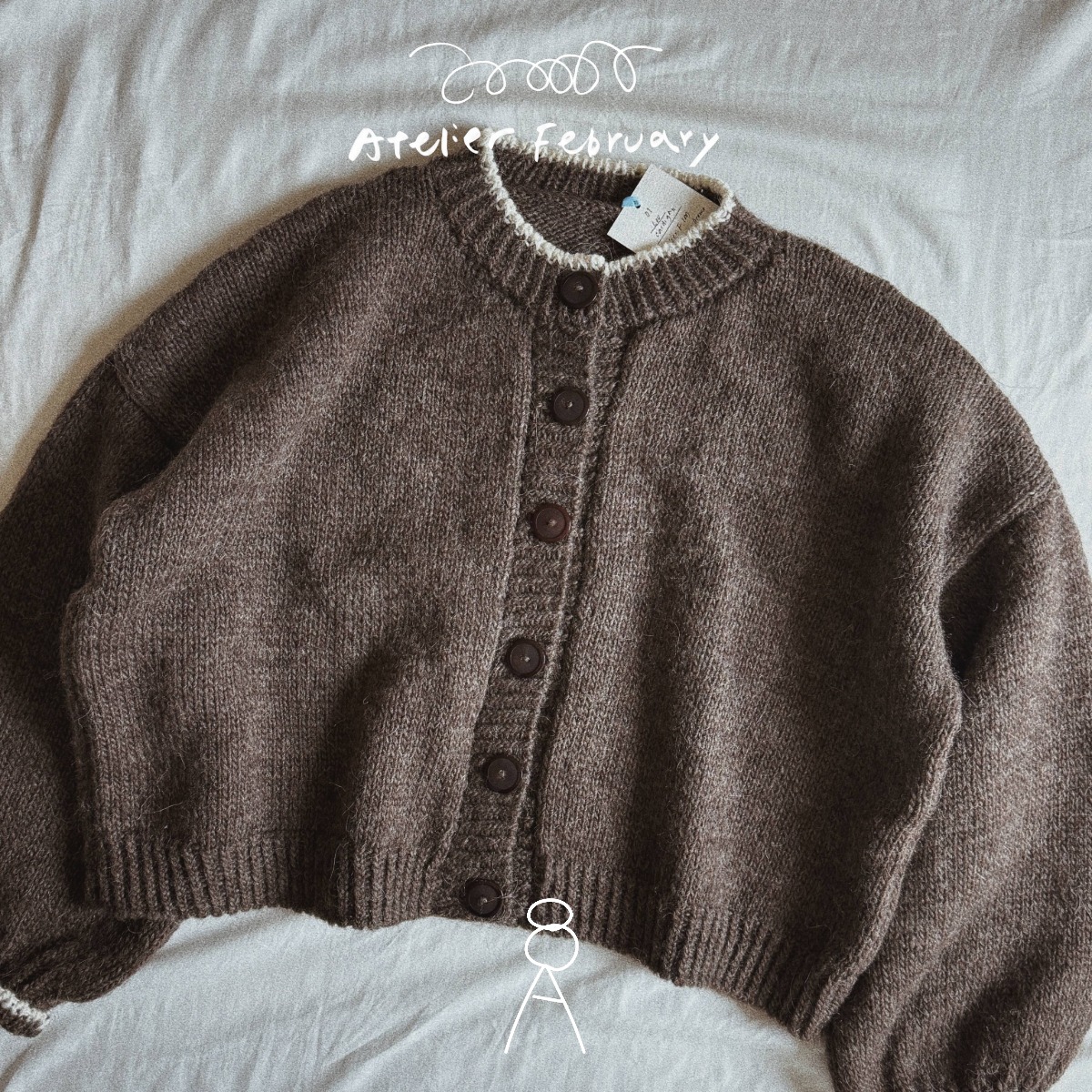 Lou Cardigan 02 Canelé 可麗露 圓領毛衣外套 (ID: 93871)